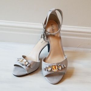 Open toed Silver Heels